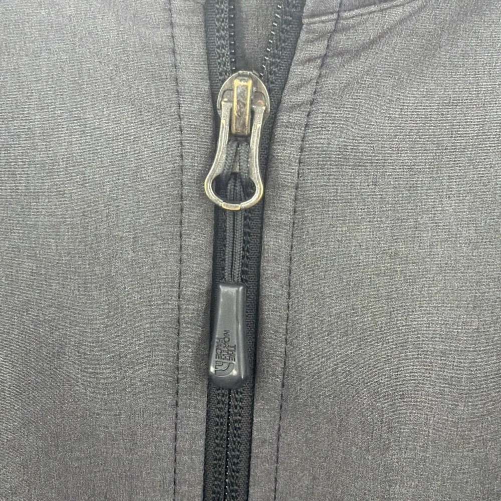 North Face Flash Dry Full Zip Jacket‎ Fleece Lining Large Gray Softshell